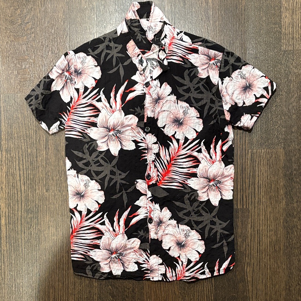 Jogal Floral Pink and Black Youth 10 Shirt -Immaculate Condition!